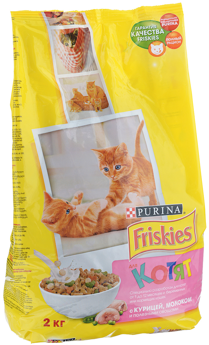 фото Корм сухой для котят Friskies "Junoir", с курицей, морковью и молоком, 2 кг