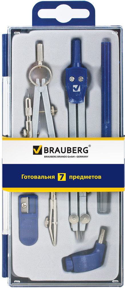 Brauberg Готовальня Student Oxford 7 предметов 210347