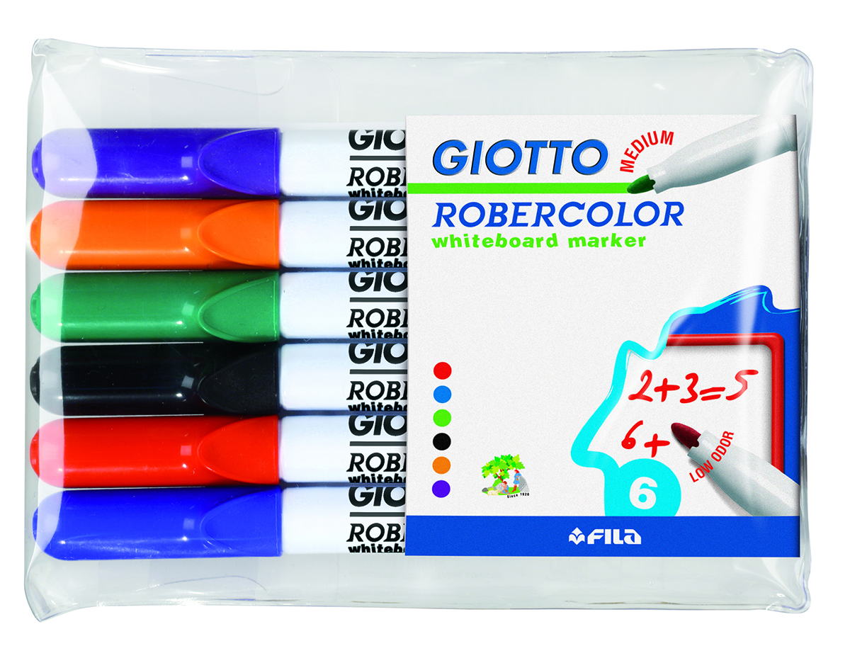 Giotto Набор маркеров для белой доски Robecolor Whiteboard Medium 6 шт Giotto Набор маркеров для белой доски Robecolor Whiteboard Medium 6 шт