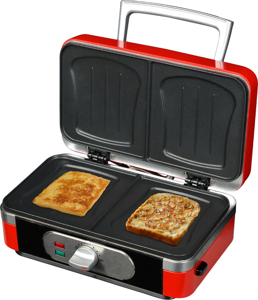 фото Вафельница GFgril GF-040 Waffle-Grill-Toast, Red 3 в 1