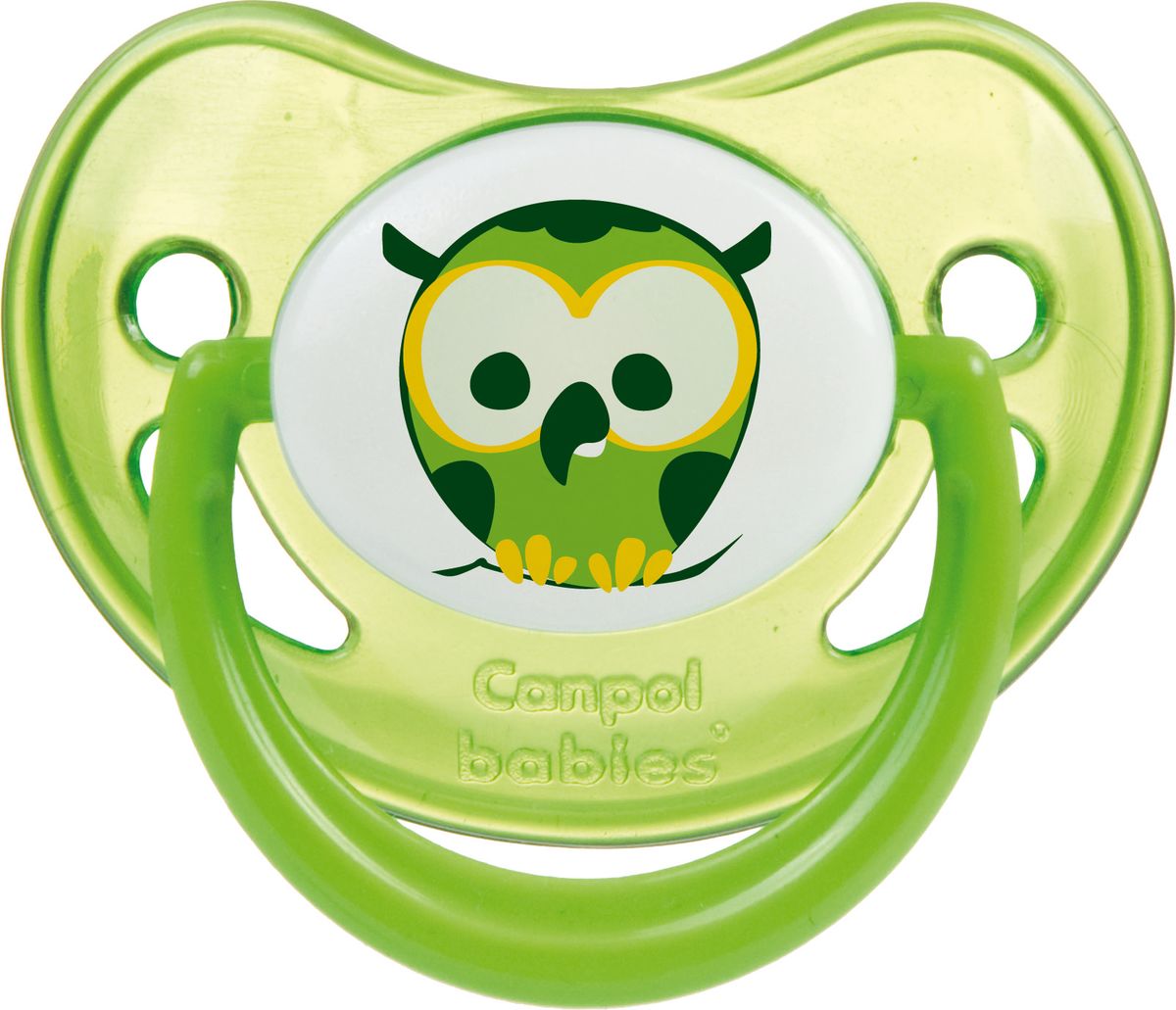 Canpol Babies Пустышка силиконовая Night Dreams от 6 до 18 месяцев цвет зеленый