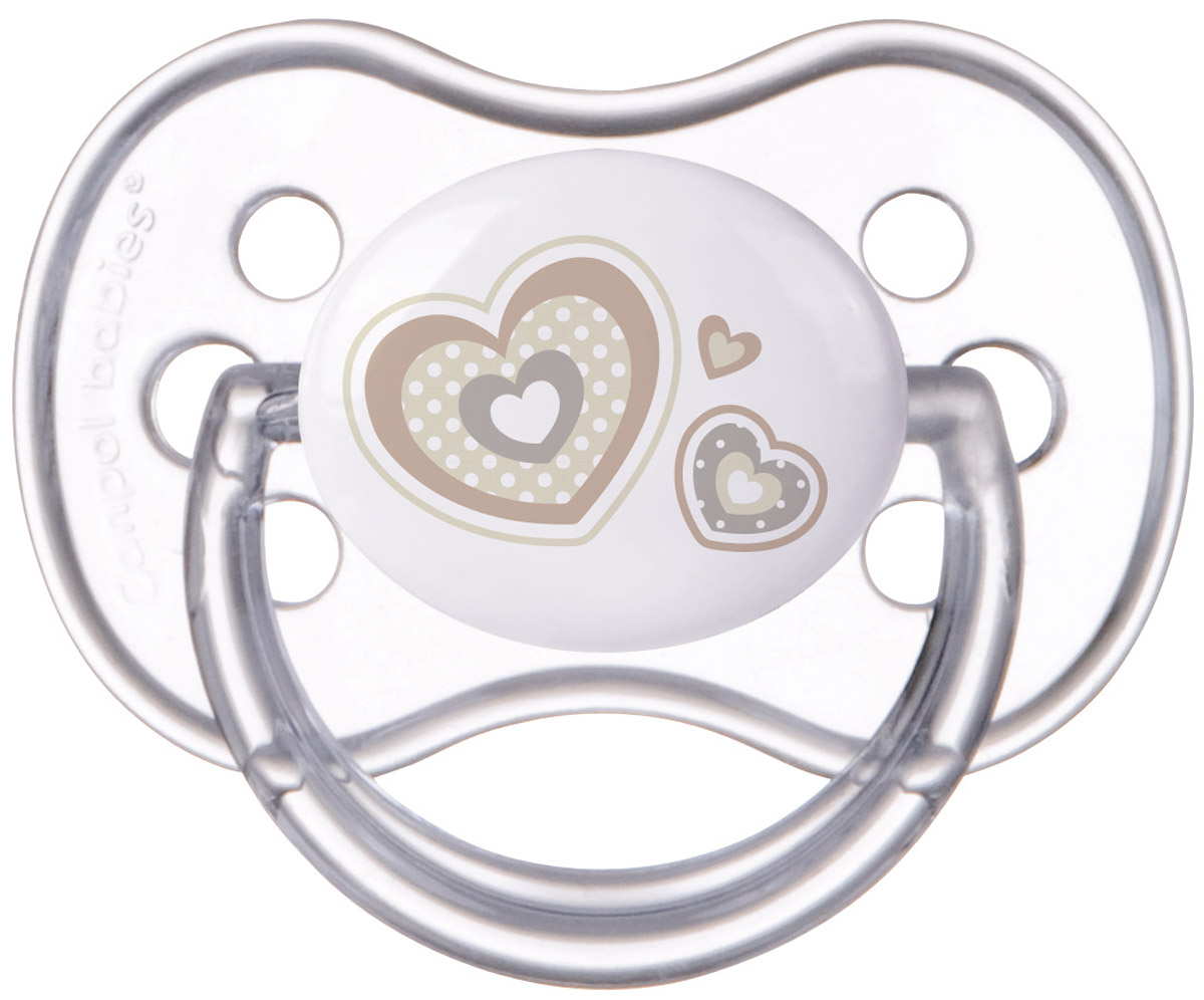 Canpol Babies Пустышка силиконовая круглая Newborn Baby от 0 до 6 месяцев цвет белый