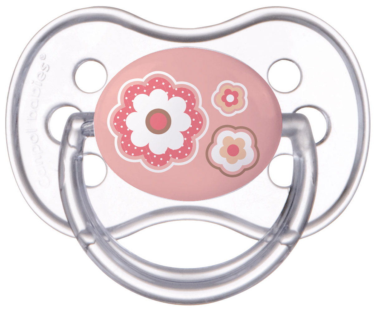 Canpol Babies Пустышка силиконовая круглая Newborn Baby от 6 до 18 месяцев цвет розовый