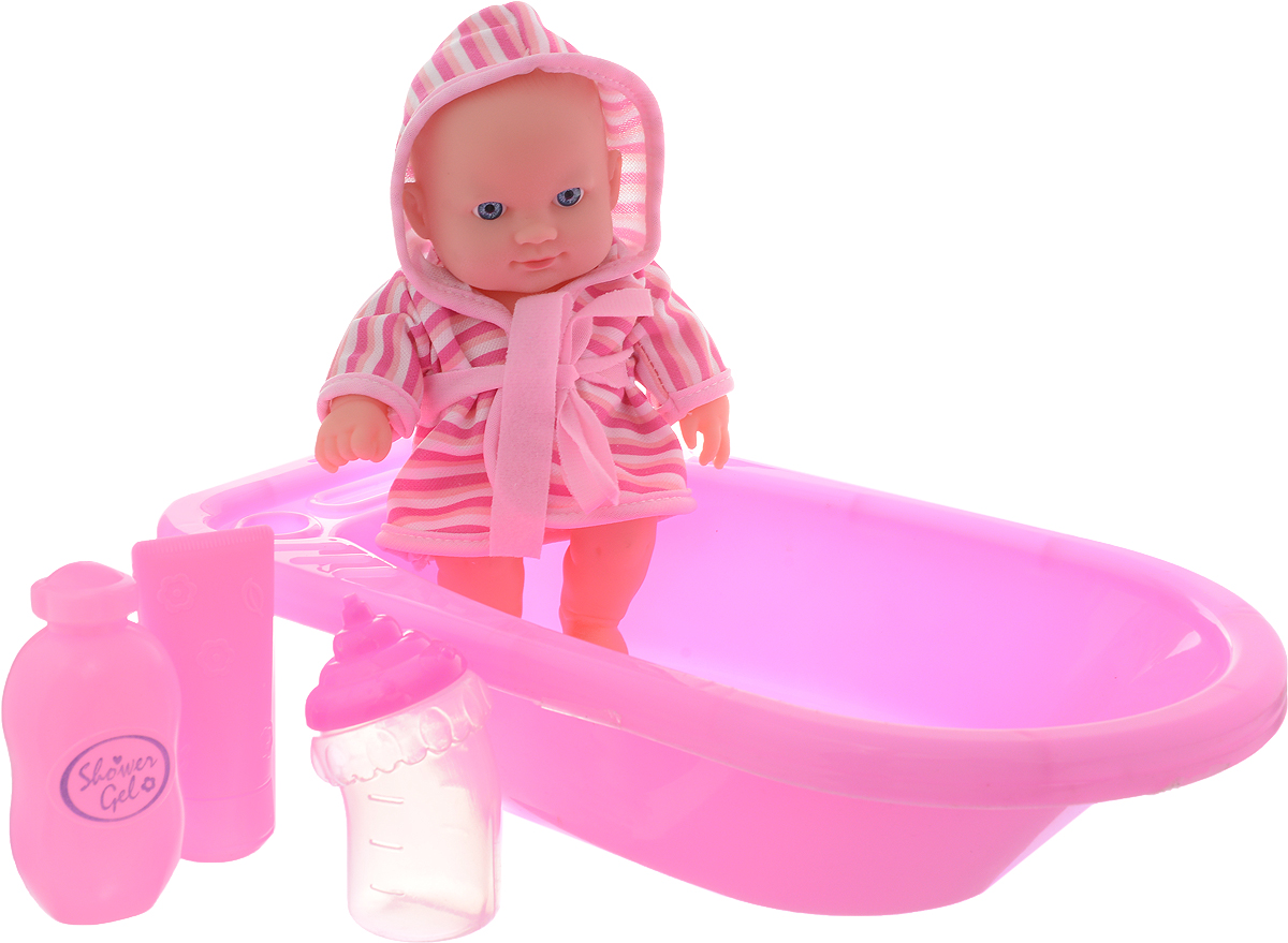Пупс играем. Пупс 12 см в ванночке с аксесс.. Пупс с ванной. Игрушка розовая ванна с пупсом. Пупсик в ванночке.