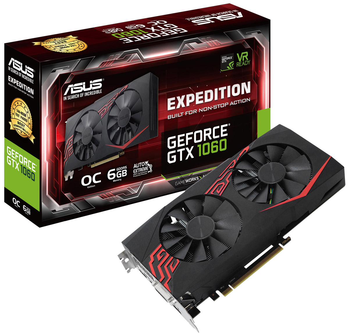 фото Видеокарта ASUS Expedition GeForce GTX 1060 OC 6GB, EX-GTX1060-O6G