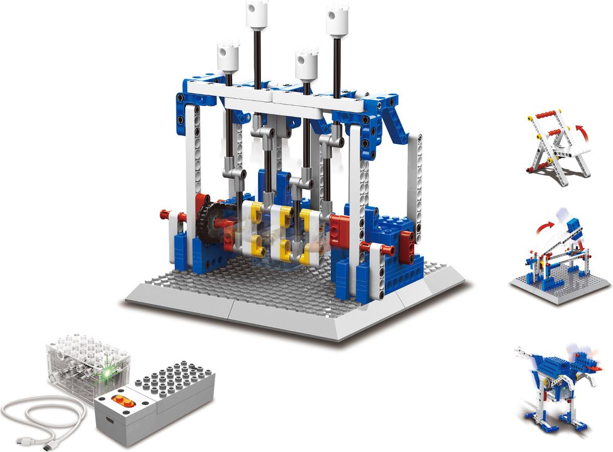фото Конструктор функциональный "Двигатель" 4 в 1, WANGE, 296 эл.