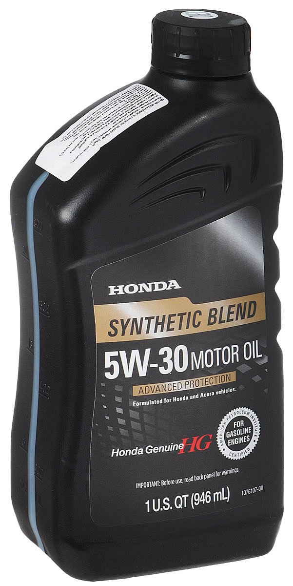 Моторное масло Honda "Synthetic Blend". Класс вязкости 5w30, 946 мл