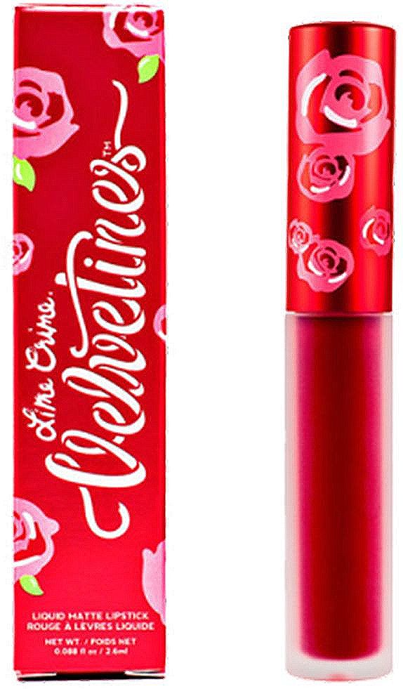 фото Жидкая матовая губная помада Lime Crime Velvetines, Red Rose, 2,6 мл