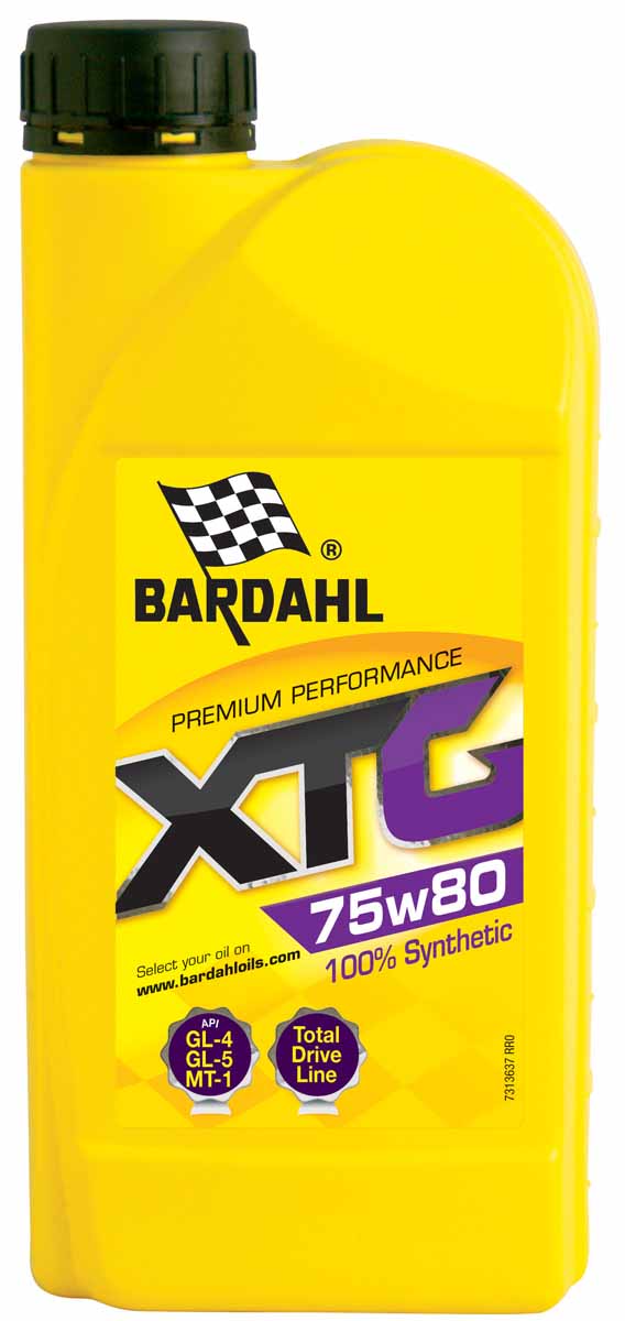 фото Масло трансмиссионное Bardahl "XTG", синтетическое, 75W80, 1 л