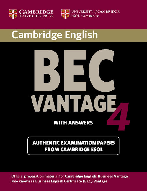 фото Cambridge English: BEC Vantage 4: Student's Book with answers Cambridge university press