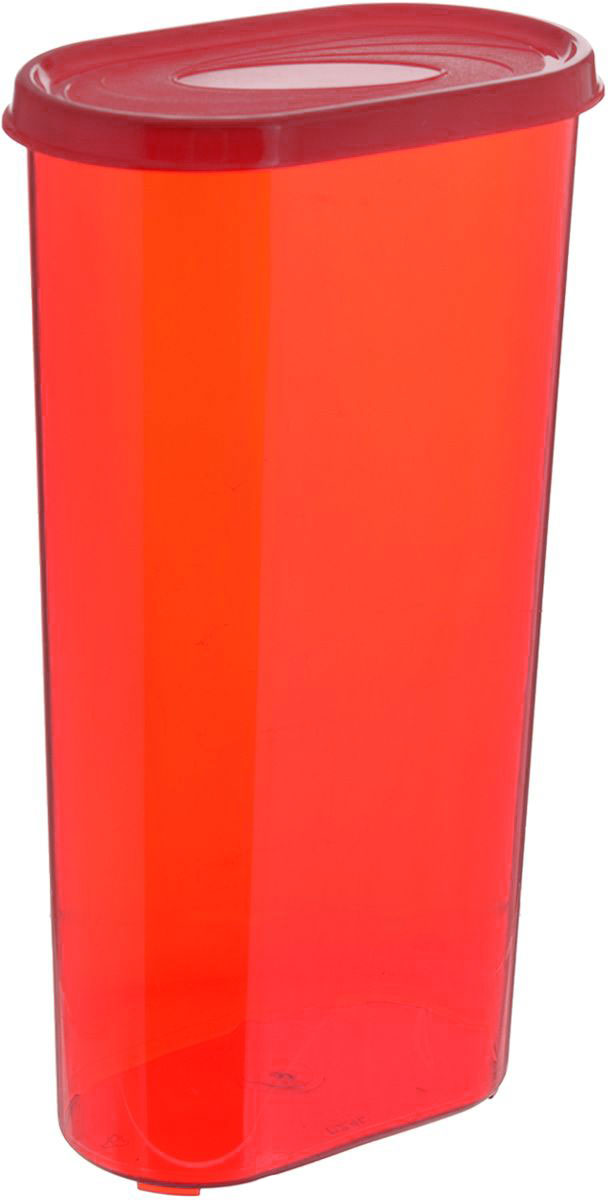 фото Банка для сыпучих продуктов "Giaretti", цвет: красный, 2,4 л