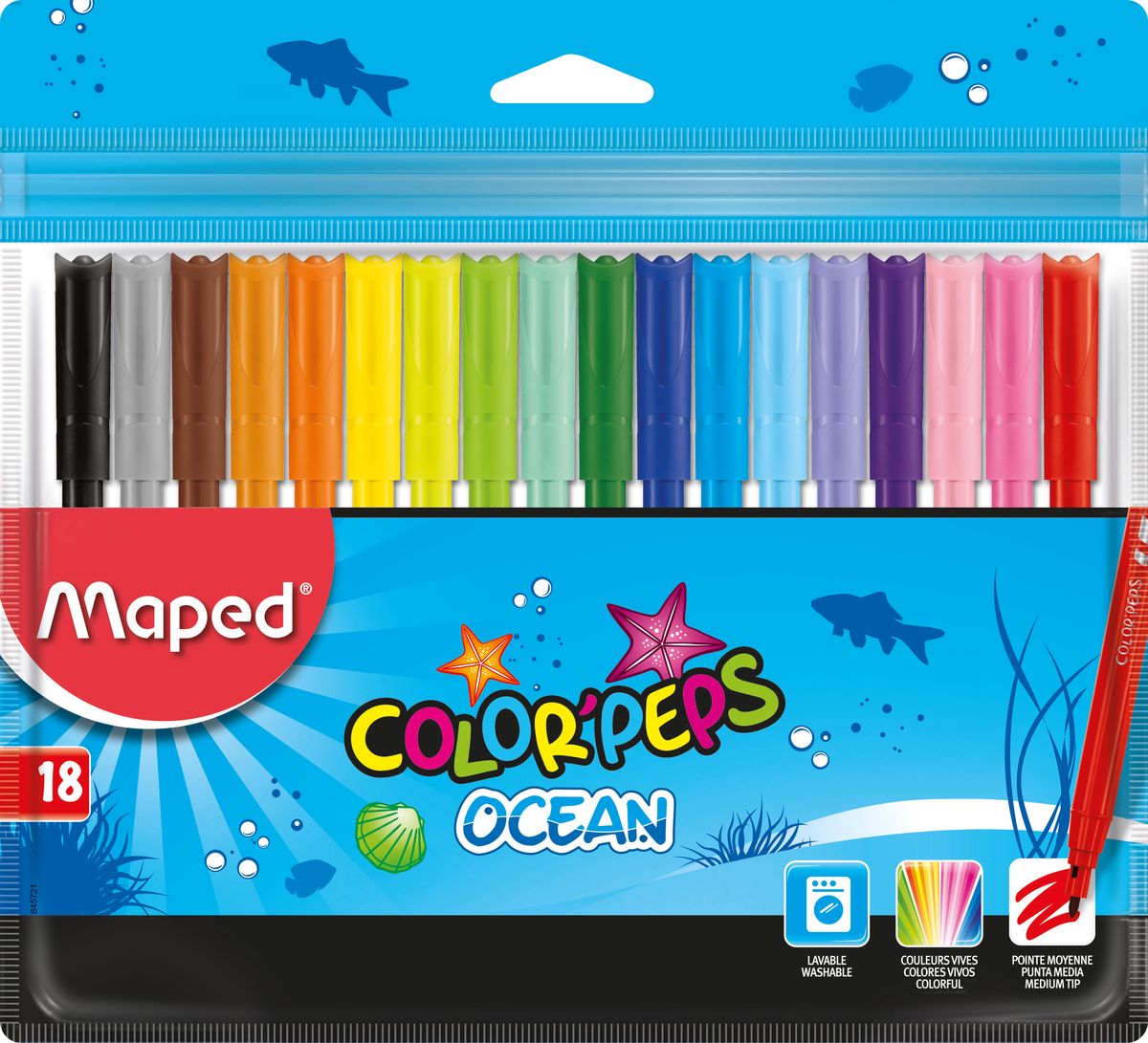 Maped Набор фломастеров Colorpeps Ocean 18 цветов