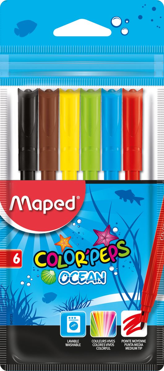 Maped Набор фломастеров Colorpeps Ocean 6 цветов