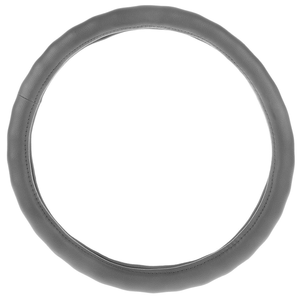 Оплетка руля "Autoprofi AP-265", ребристая, цвет: серый. Размер L (40 см)
