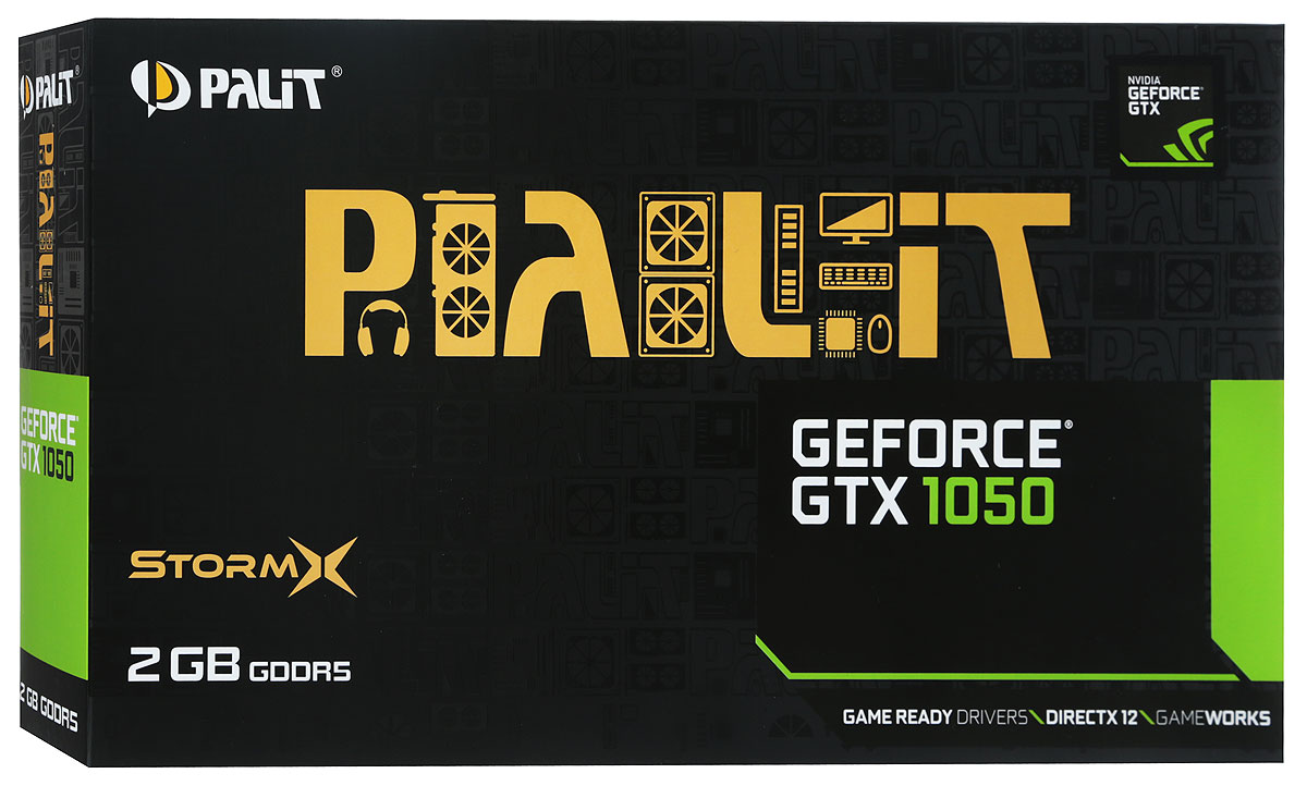 фото Видеокарта Palit GeForce GTX 1050 StormX 2GB, NE5105001841-1070F