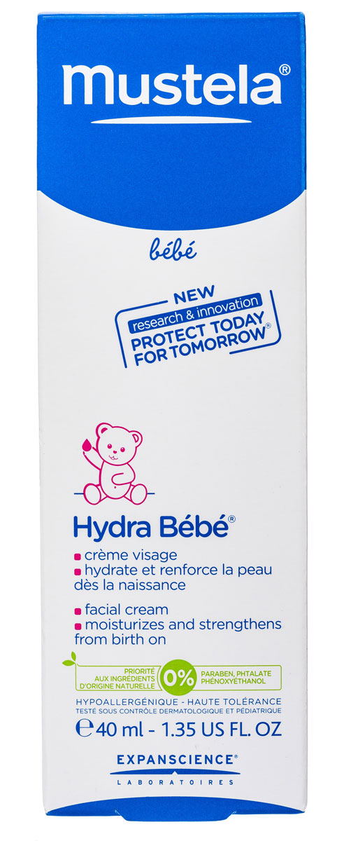 фото Крем для лица Mustela Hydra-Bebe увлажняющий, детский, 40 мл