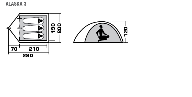 фото Палатка трехместная TREK PLANET "Alaska 3", цвет: камуфляж