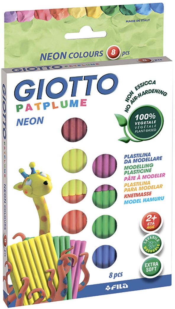 фото Giotto Пластилин Patplume 8 флоурисцентных цветов