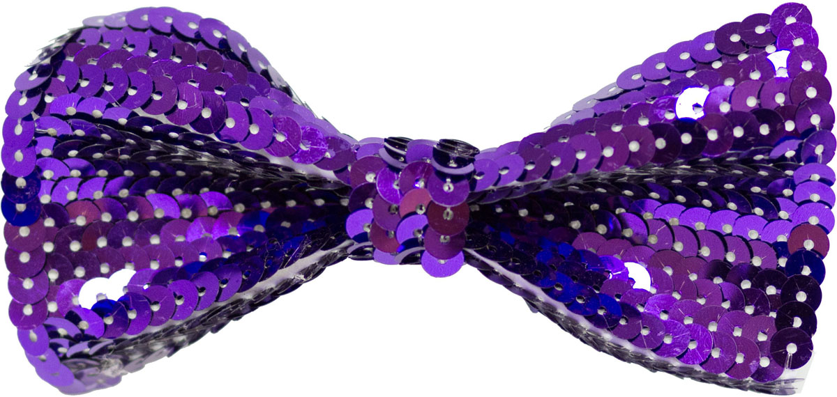 Веселая затея Галстук-бабочка с пайетками цвет фиолетовый
