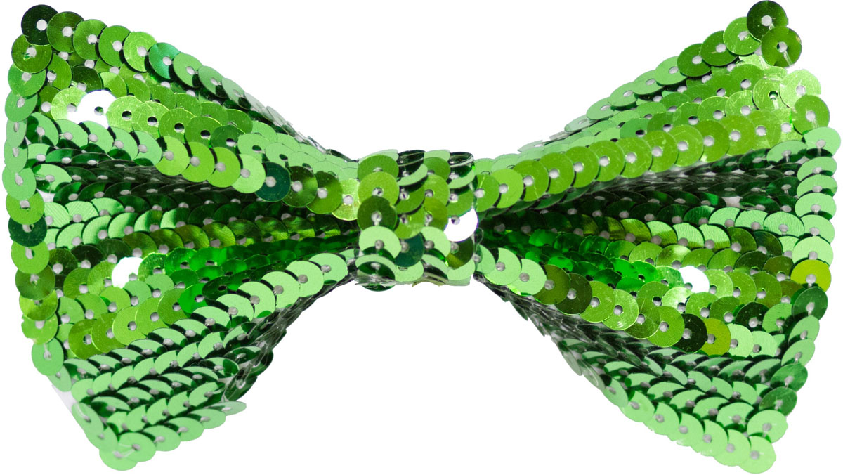 Веселая затея Галстук-бабочка с пайетками цвет зеленый