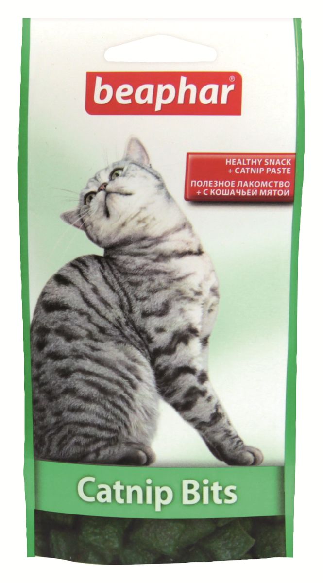 фото Лакомство для кошек Beaphar "Catnip Bits", с кошачьей мятой, 35 г
