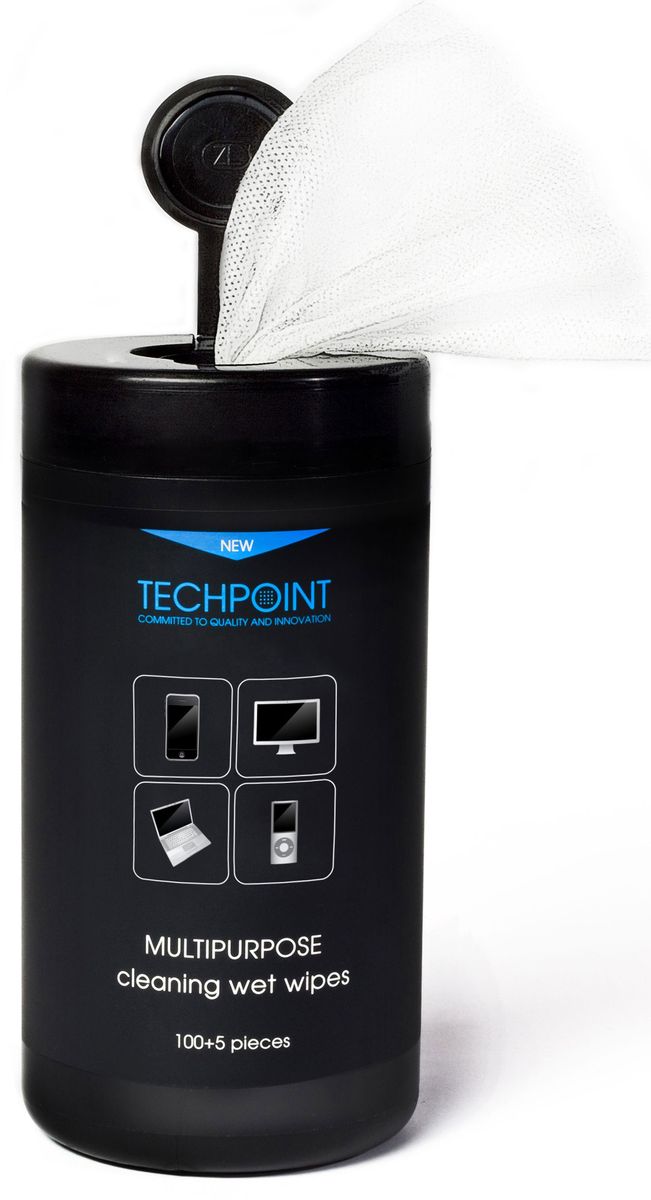 фото Салфетки для пластиковых поверхностей Techpoint "Multi Purpose Cleaning", влажные, 105 шт