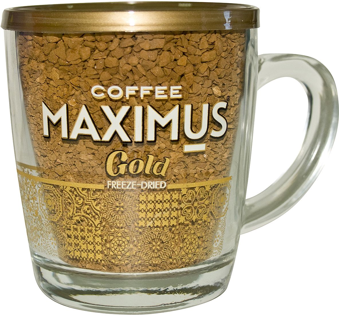 Maximus Gold кофе растворимый в стеклянной кружке, 70 г