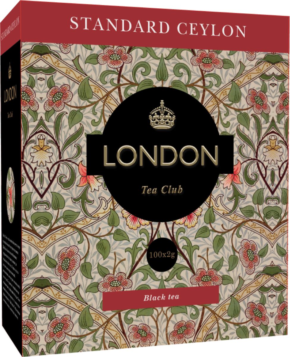 фото London Tea Club Standard Ceylon черный чай в пакетиках, 100 шт