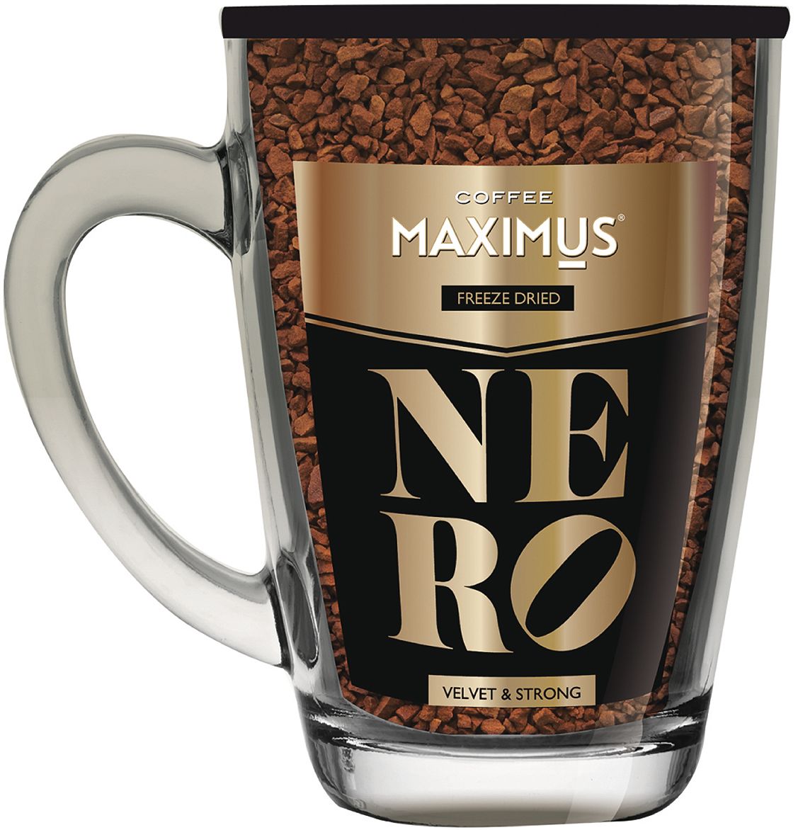 фото Maximus Nero кофе растворимый в стеклянной кружке, 70 г