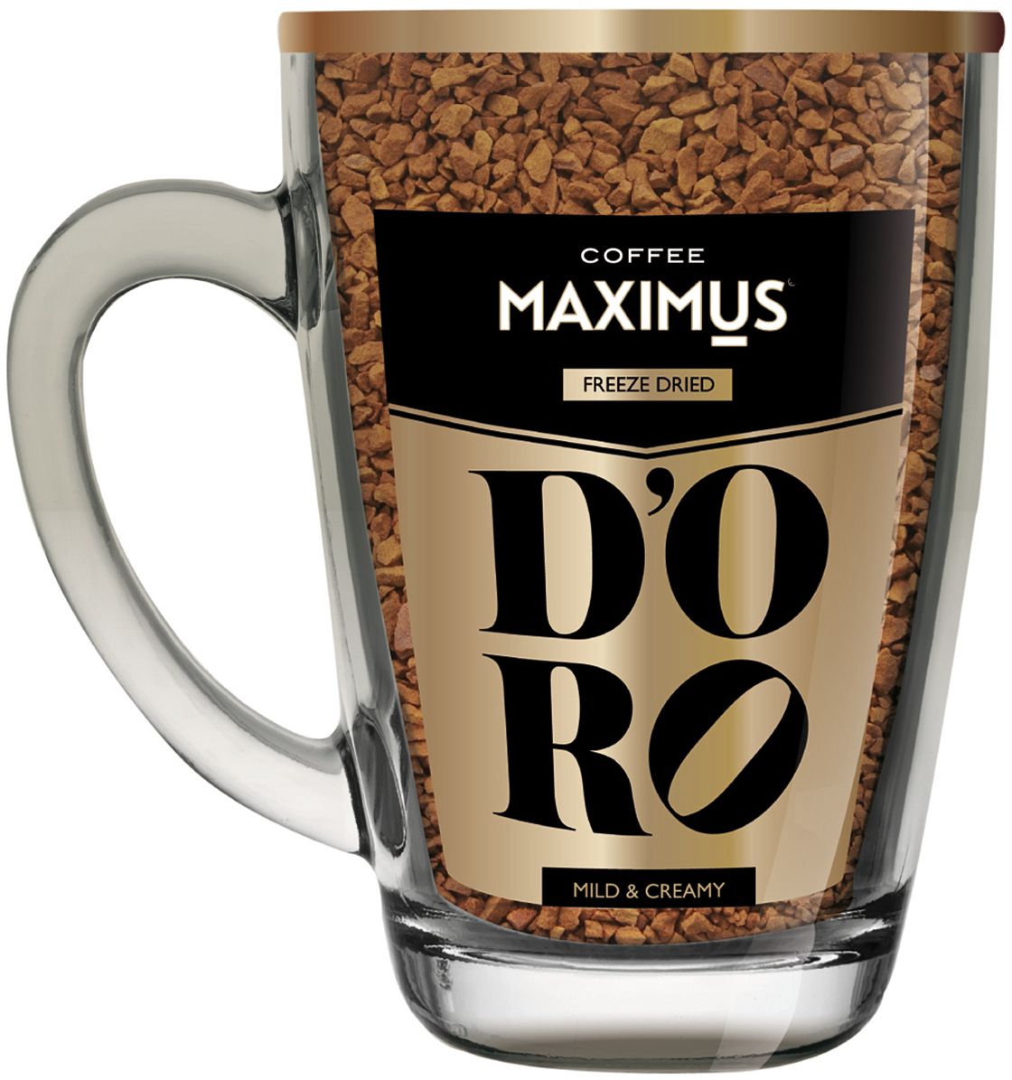 Maximus D'oro кофе растворимый в стеклянной кружке, 70 г