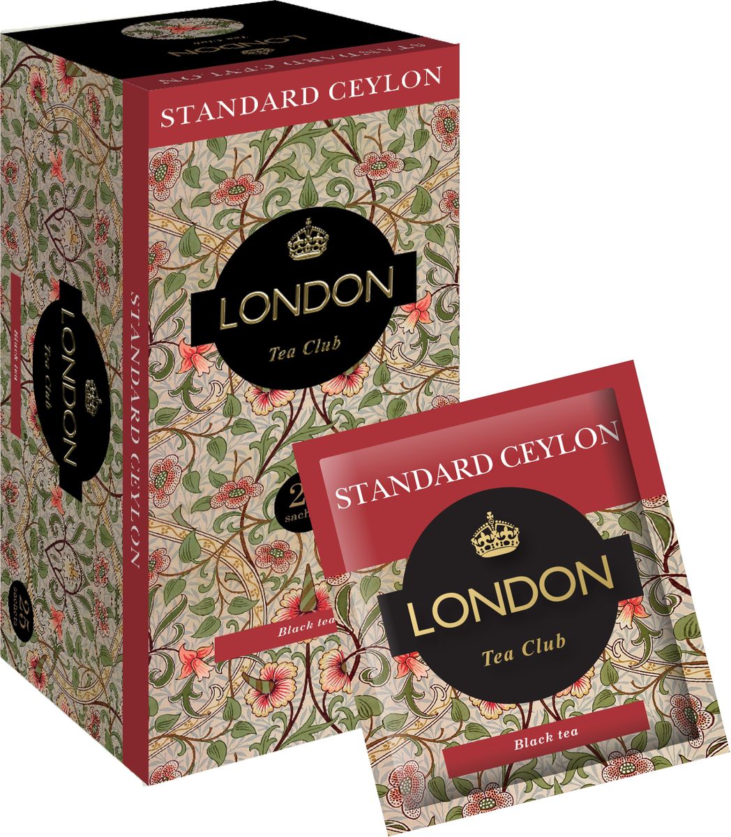 фото London Tea Club "Standard Ceylon" черный чай в пакетиках, 25 шт