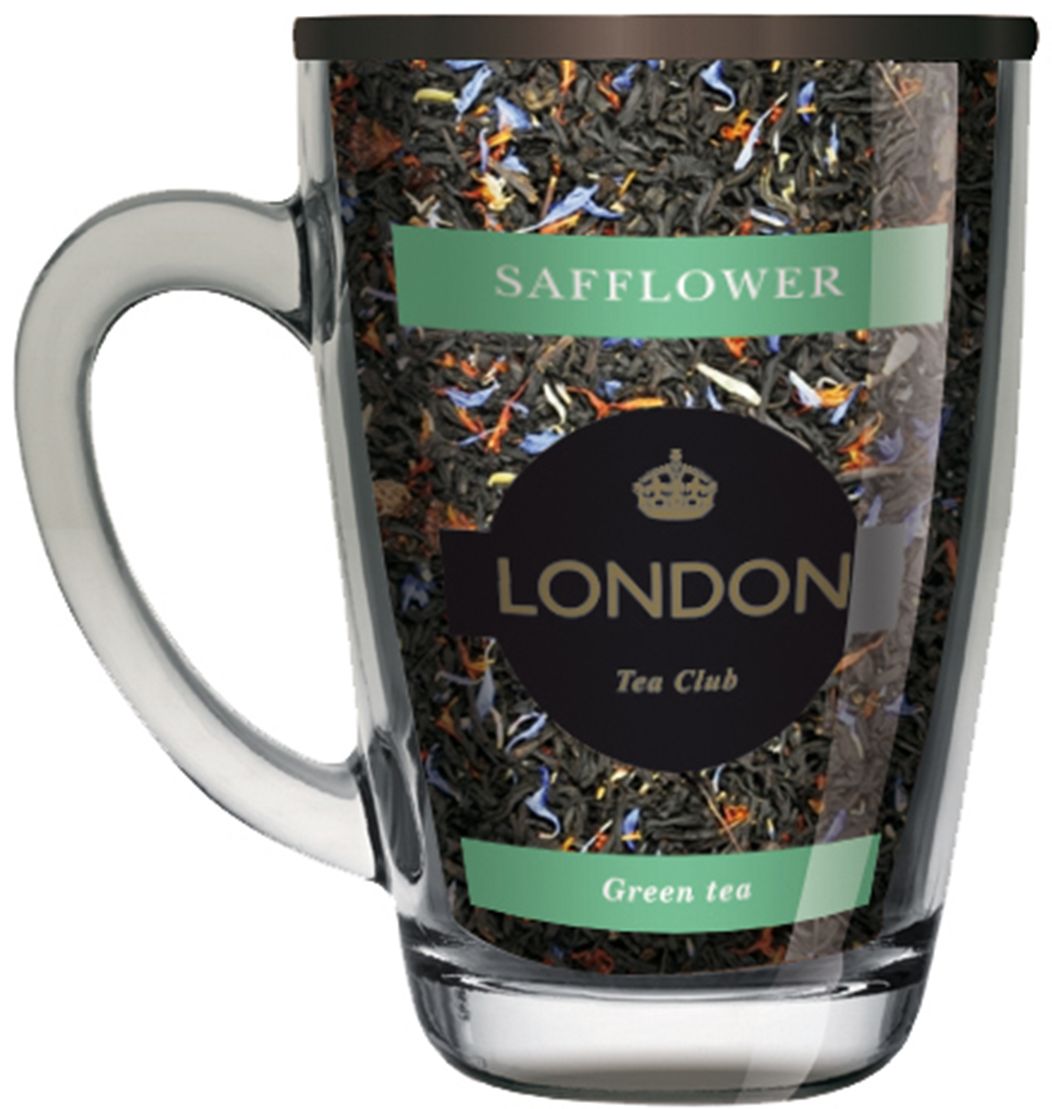 фото London Tea Club зеленый чай с сафлором в стеклянной кружке, 70 г