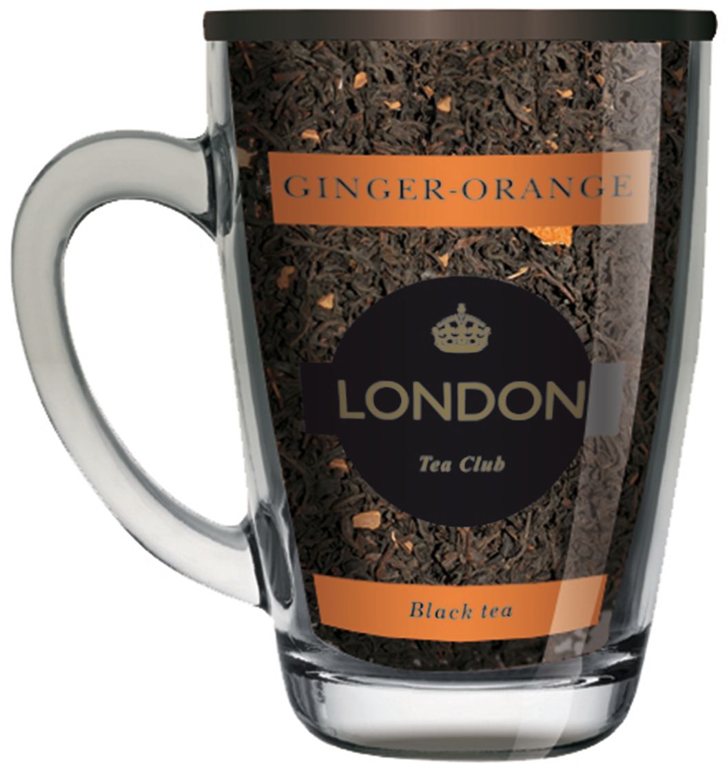 фото London Tea Club Имбирь-апельсин чай черный в стеклянной кружке, 70 г