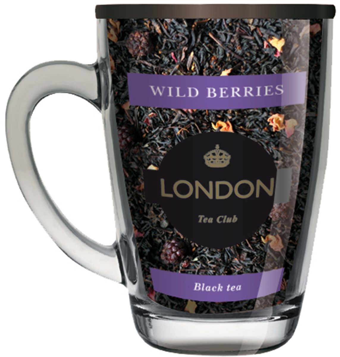 фото London Tea Club Лесные ягоды чай черный в стеклянной кружке, 70 г