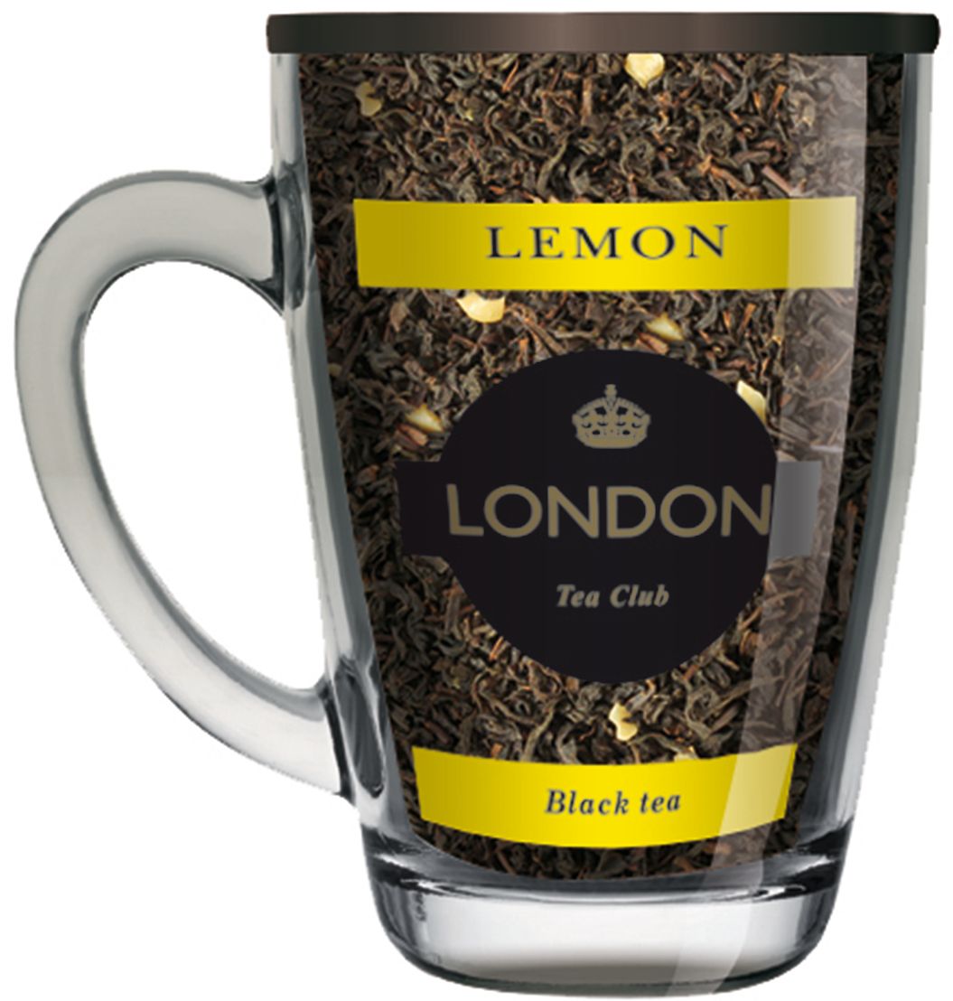 фото London Tea Club Лимон чай черный в стеклянной кружке, 70 г