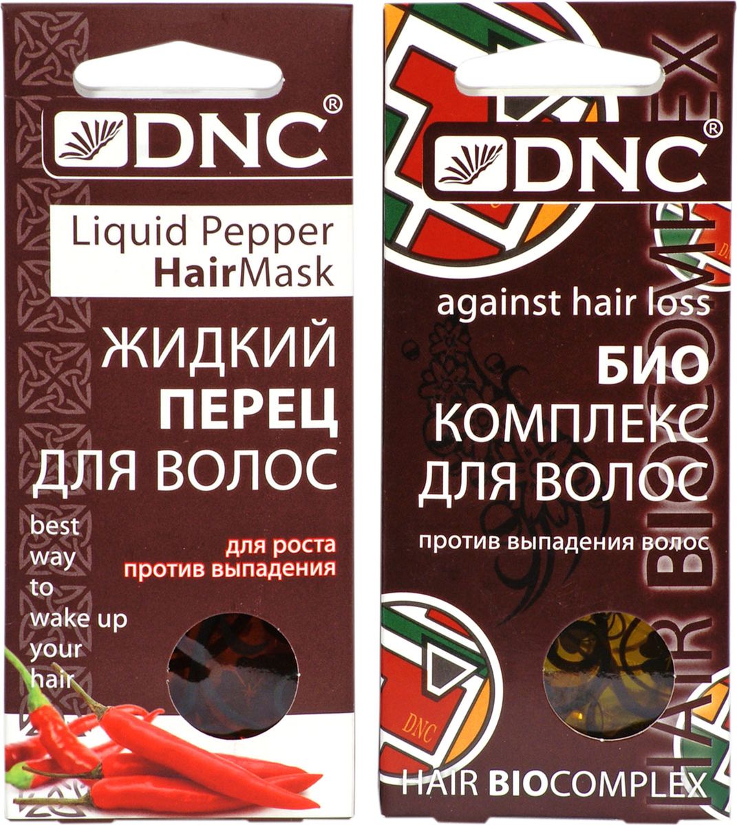 DNC Набор масел: Жидкий перец для волос, 15 мл, 3 шт + Биокомплекс против выпадения волос, 15 мл, 3 шт