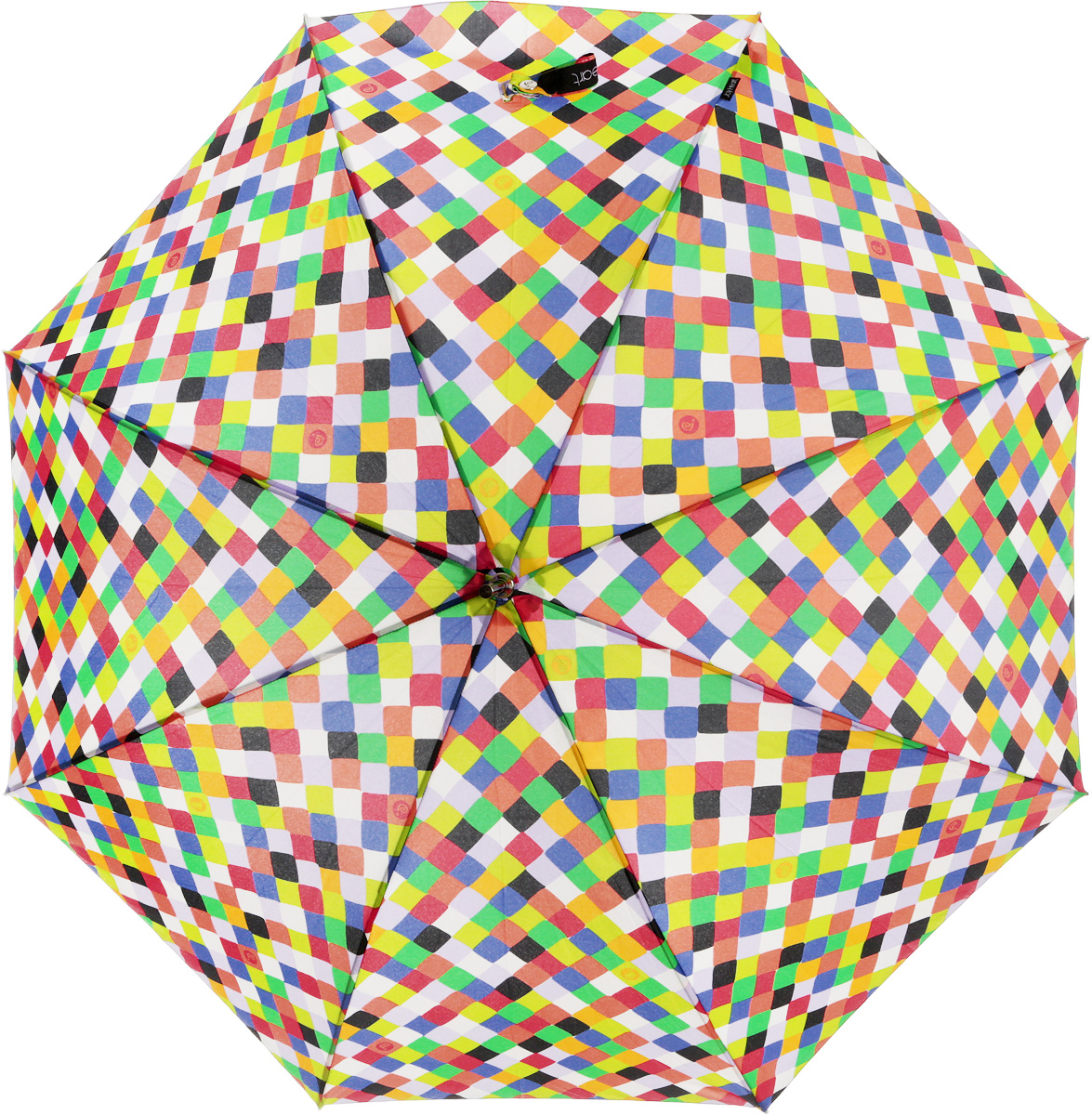Зонт-трость женский Joy Heart, полуавтомат, цвет: желтый, зеленый. JH/J9414-LA/Arlecino