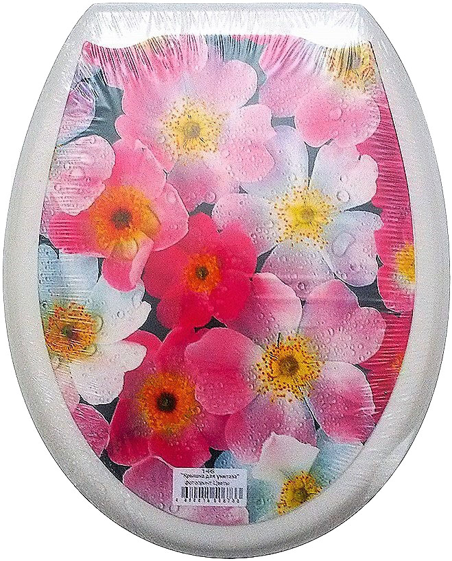 фото Сиденье для унитаза DeLuxe "Цветы", 45 х 37 см