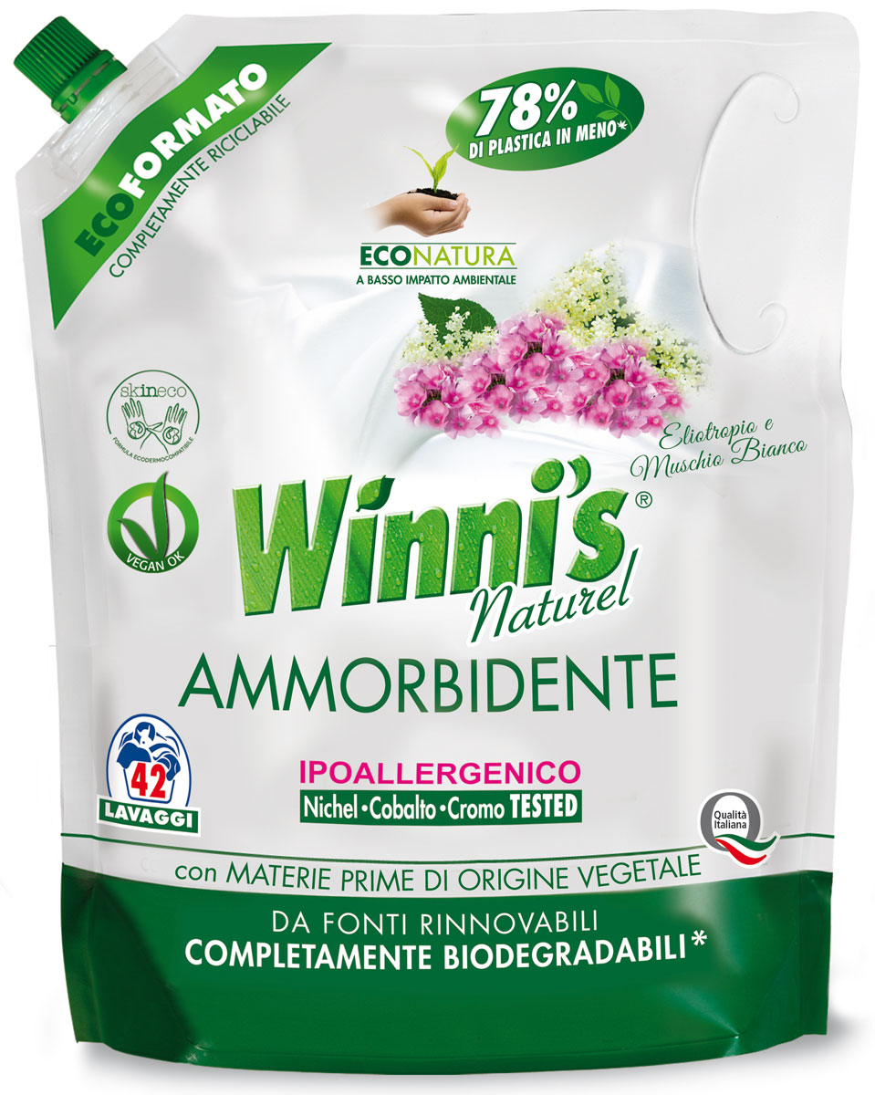 фото Кондиционер для белья "Winni's Naturel", с ароматом цветов гелиотропа и белого мускуса, 1,47 л