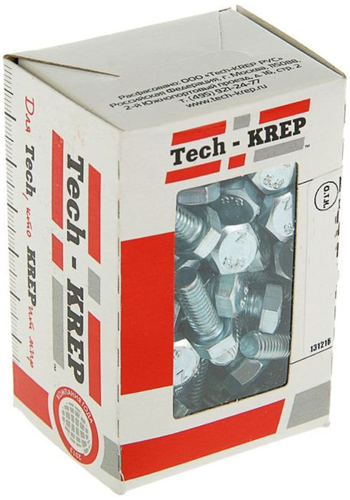 фото Болт оцинкованный Tech-Krep "DIN933", с шестигранной головкой, М6х20, 80 шт