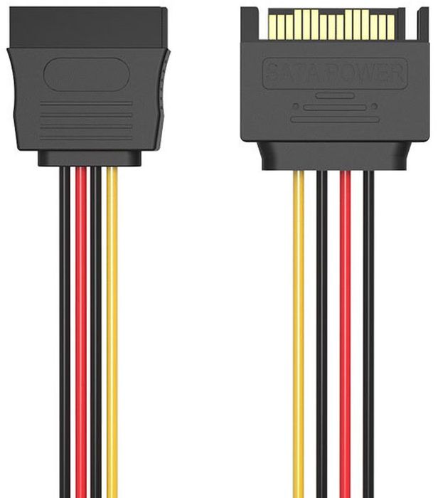 фото Vention SATA 15pin M/SATA 15pin F, Black кабель питания (0.3 м)