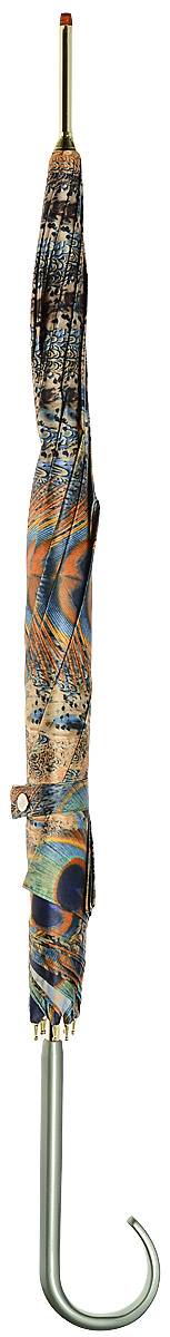 фото Зонт-трость женский Stilla, цвет: песочный, бирюзовый. 726/1 auto