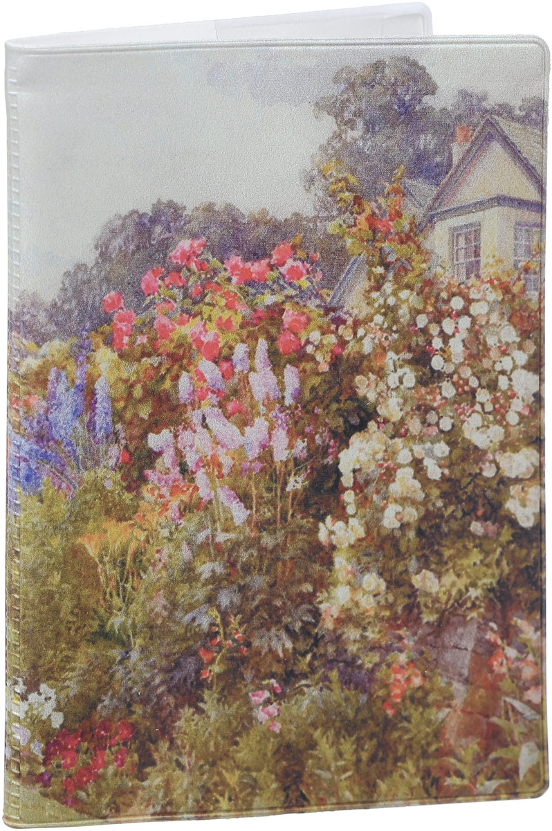 фото Обложка для паспорта Kawaii Factory "Monet's garden", цвет: бежевый. KW064-000037