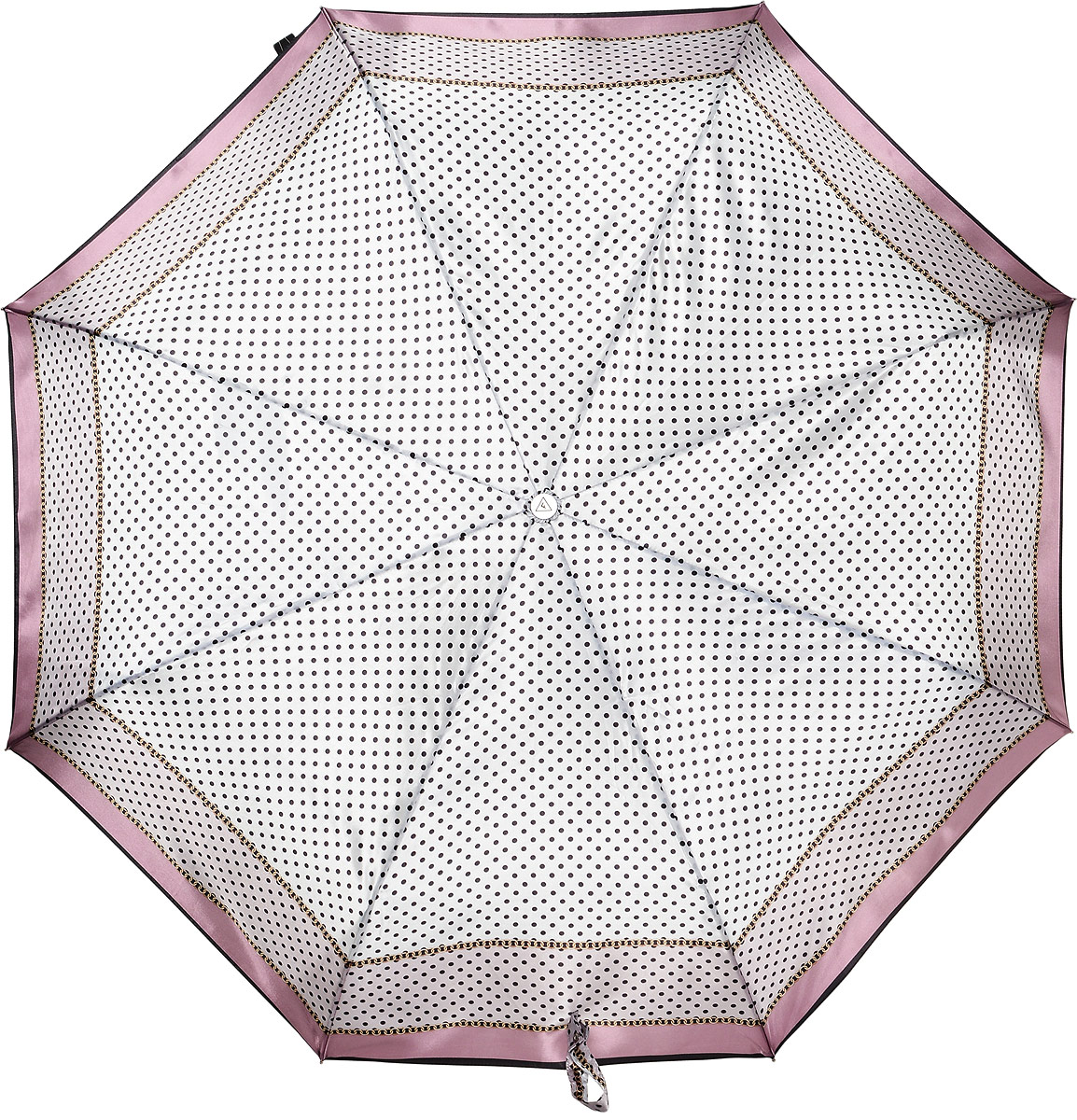 Зонт женский Fabretti, автомат, 3 сложения, цвет: бледно-розовый, белый. L-17100-7