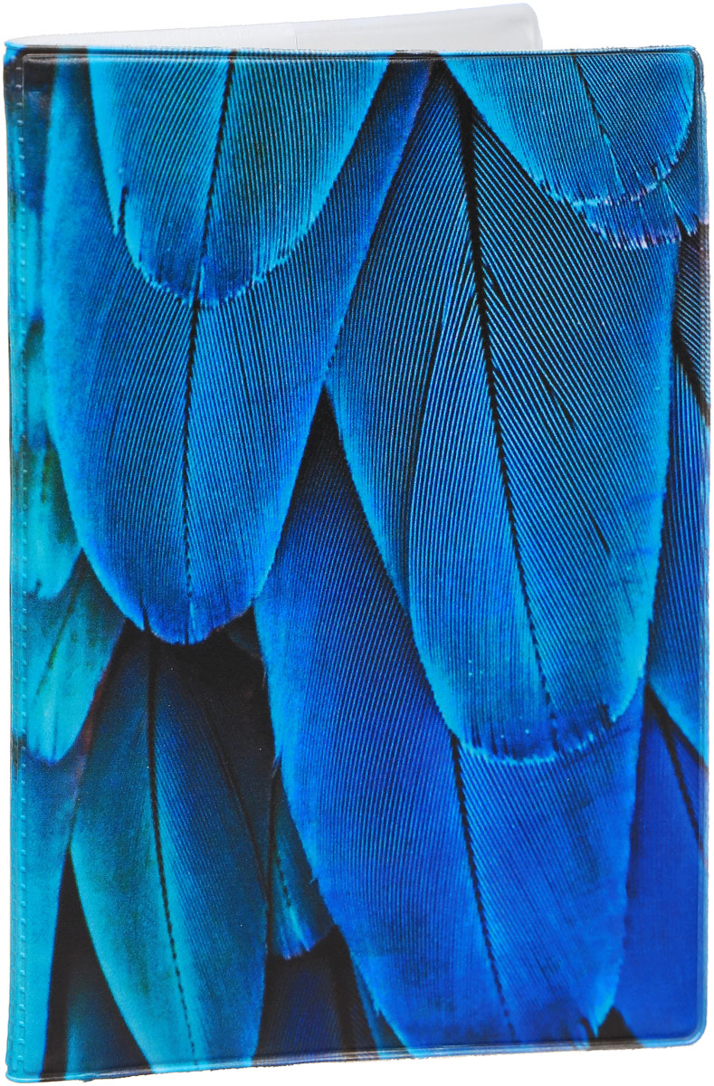 фото Обложка для паспорта Kawaii Factory "Feather blue", цвет: синий. KW064-000030