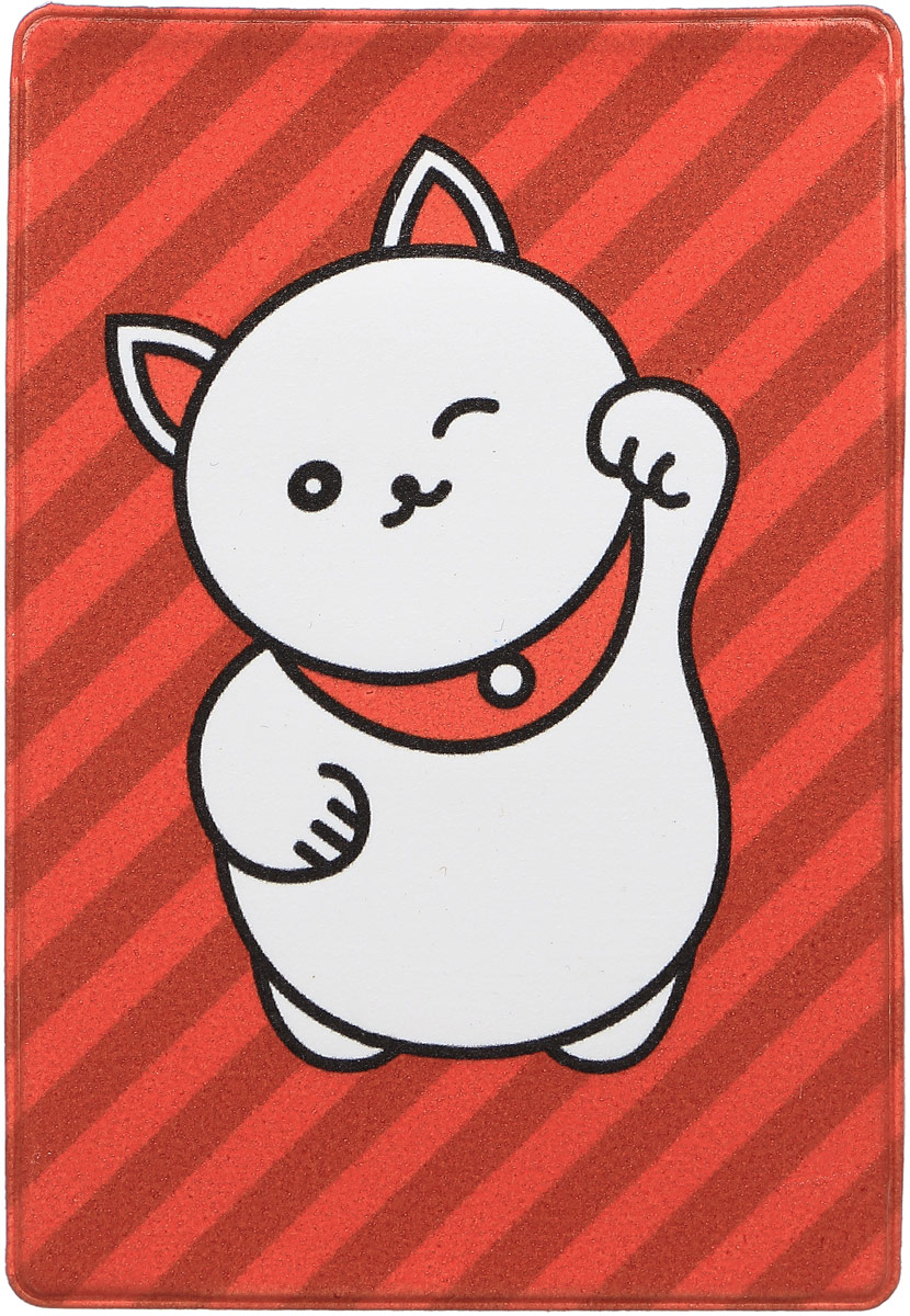 фото Обложка для проездного Kawaii Factory "Манэки-Нэко", цвет: красный. KW065-000053