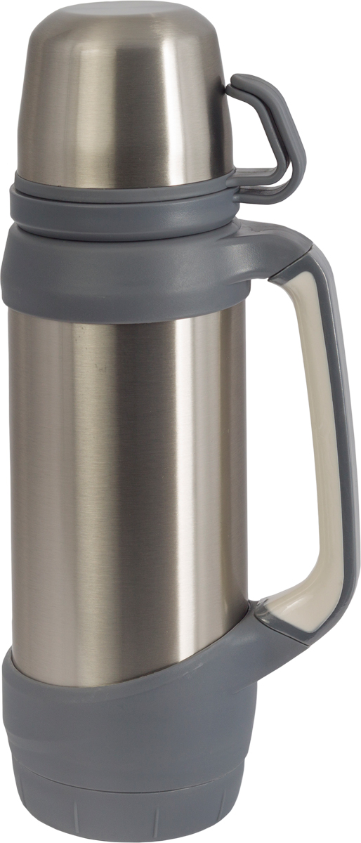 фото Термос Indiana "Classic", с двумя чашками, цвет: стальной, серый, 1 л
