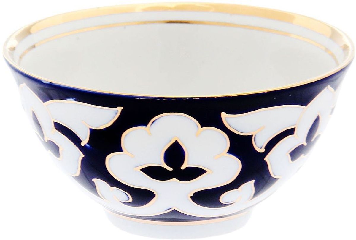 фото Пиала Turon Porcelain "Пахта", цвет: синий, белый, золотистый, 250 мл