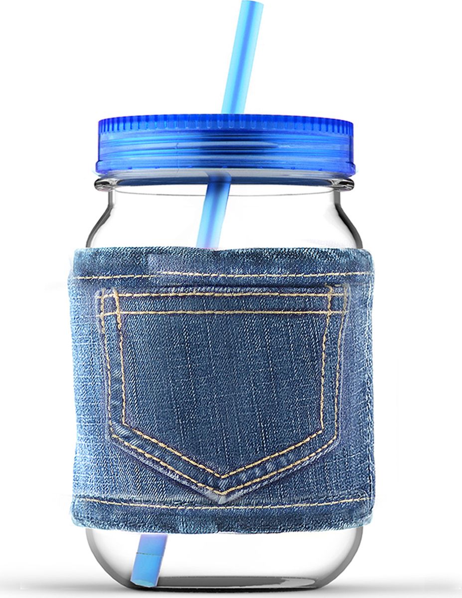 фото Кружка Asobu "Jeans jar", цвет: голубой, 750 мл