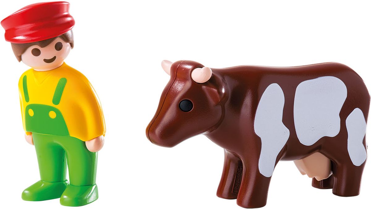 Playmobil Игровой набор Фермер с коровой